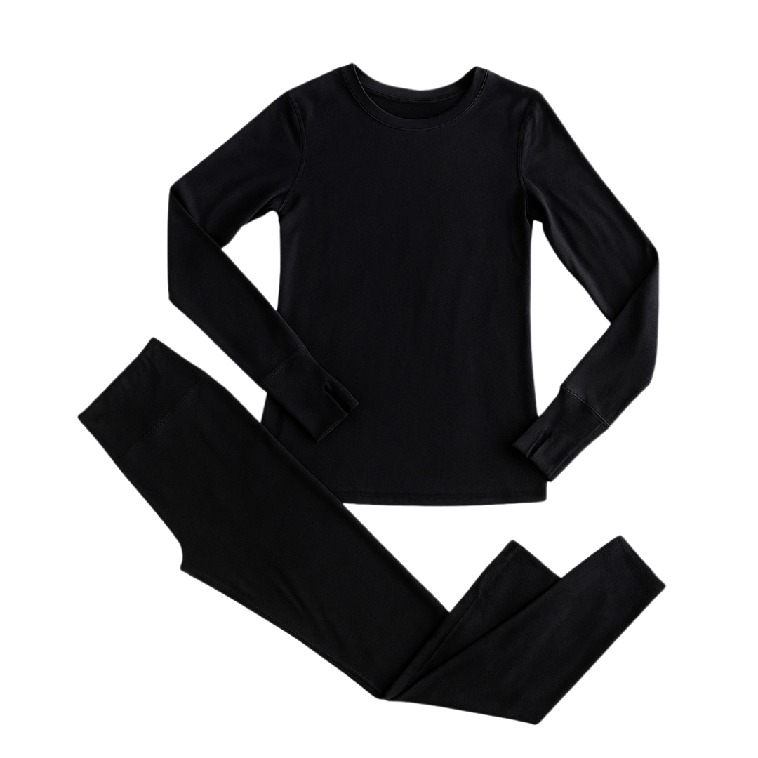Thermal Base Layer Set for Women - Fleece Lined Shirt and Leggings