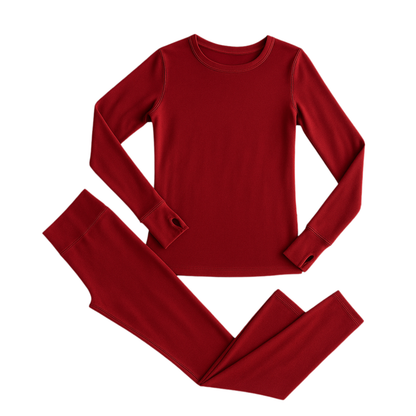 Thermal Base Layer Set for Women - Fleece Lined Shirt and Leggings