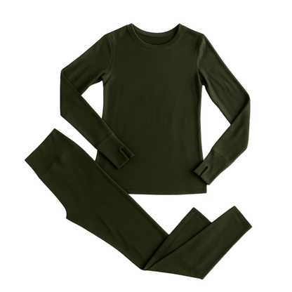Thermal Base Layer Set for Women - Fleece Lined Shirt and Leggings