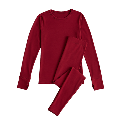 Thermal Base Layer Set for Women - Fleece Lined Shirt and Leggings