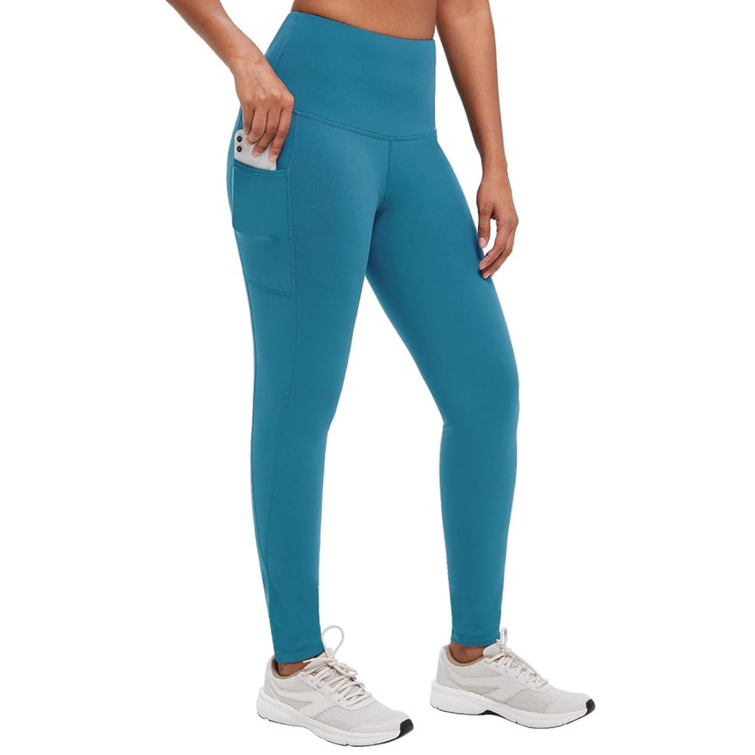 High Waist Winter Leggings for Women with Pockets and Fleece Lining