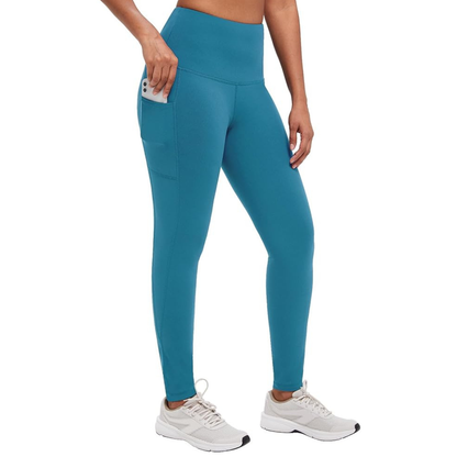High Waist Winter Leggings for Women with Pockets and Fleece Lining