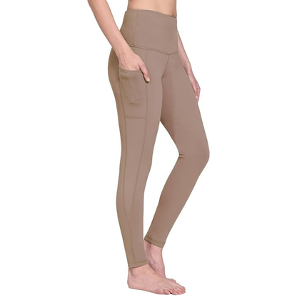 High Waist Winter Leggings for Women with Pockets and Fleece Lining
