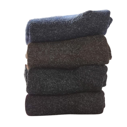 Knit Breathable Wool Thermal Crew Socks for Women – Set of 4