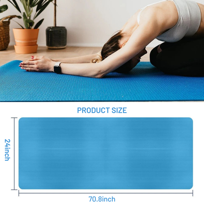 Thick Exercise Mat with Strap – Non-Slip Yoga Surface